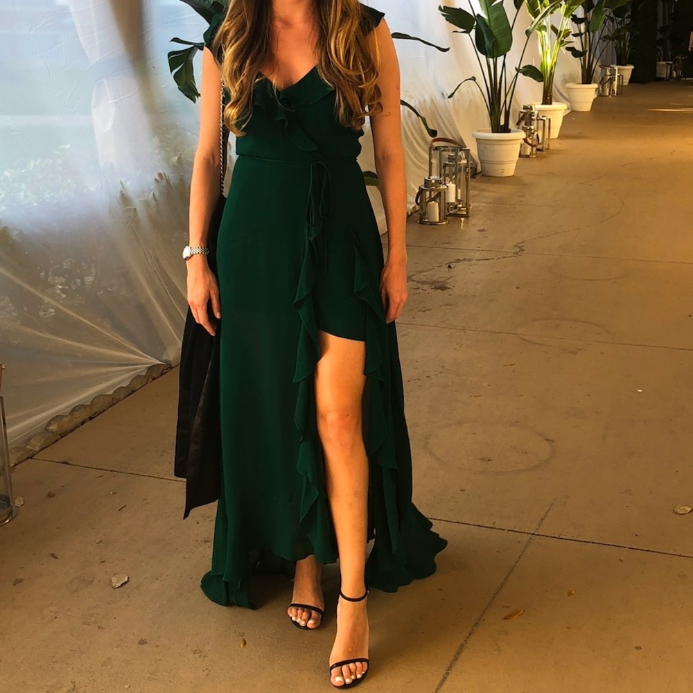 Reformation Green Ruffle Dress - Picture 11 of 13